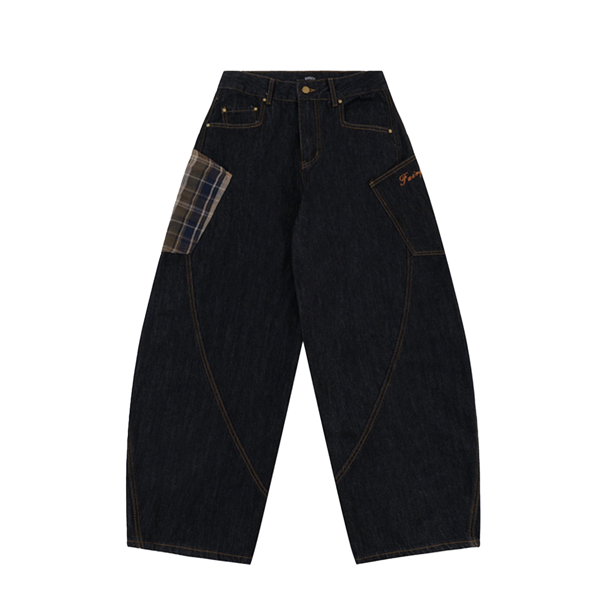 Baggy Jeans with patterned pocket